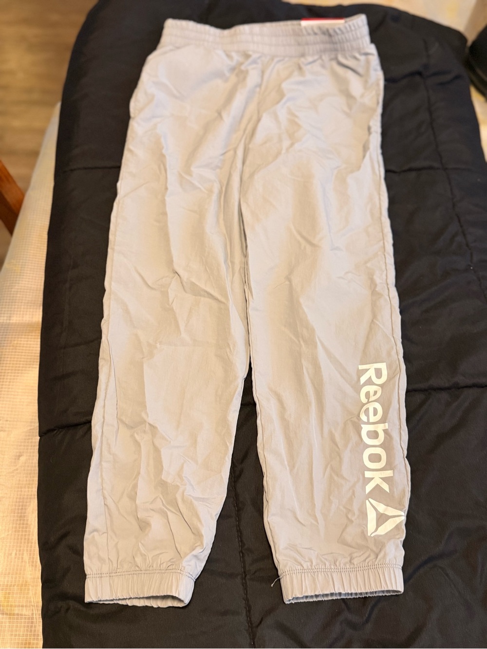 Reebok Light Gray Kids Joggers with Side Logo